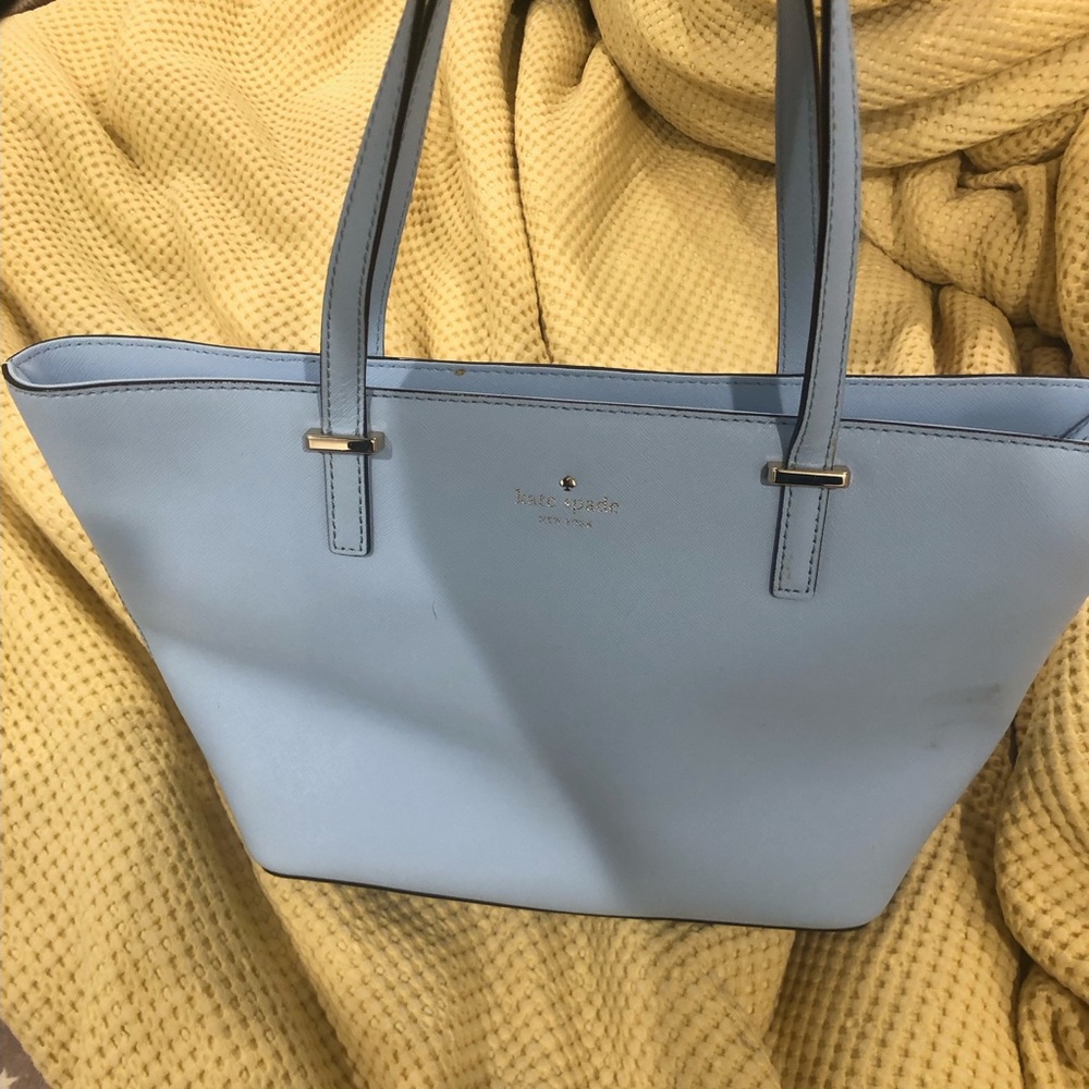 Kate spade large light blue tote. Never worn  NWOT. No stains, holes